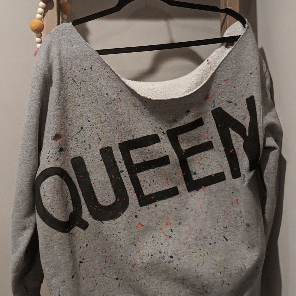 Off the shoulder sweatshirt